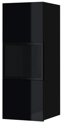 Závesná skrinka HEMI 07 L/P čierna / čierne sklo