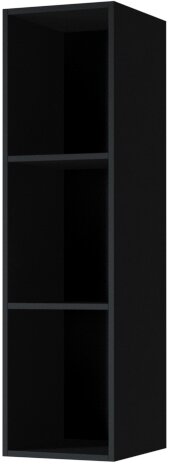 Závesná skrinka HEMI 87 čierna / čierne sklo