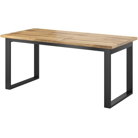 Rozkladací jedálenský stôl HARO dub wotan / čierna