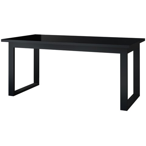 Jedálenský stôl HEMI čierna / čierne sklo